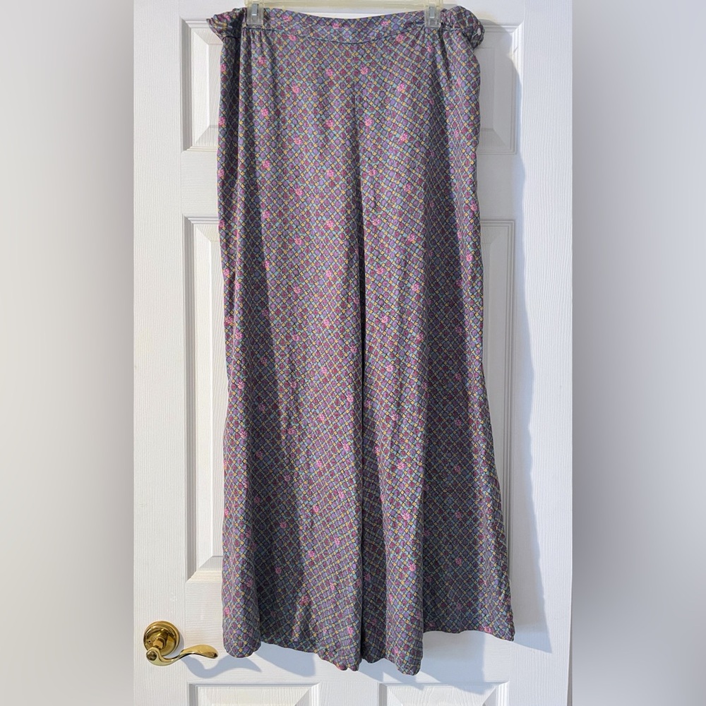 Floreat Purple Multi-Print Wide Leg Pants